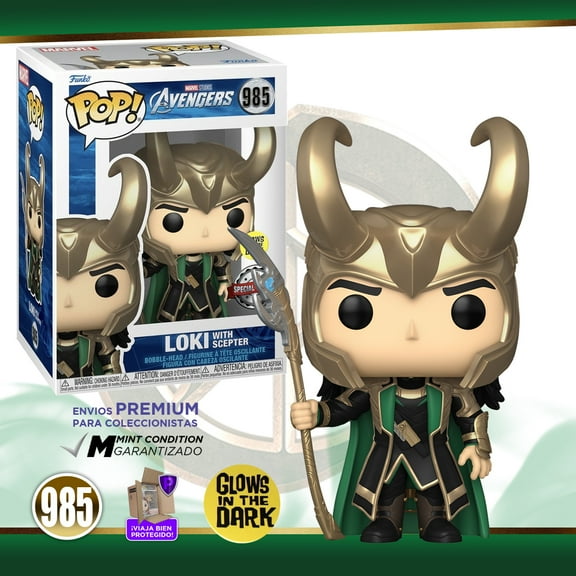 Funko Pop Loki Con Cetro #985 Vengadores Glow Edición Especial Funko