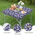 thumbnail image 4 of Dark Blue Cartoon Cat Unicorn Pattern Square Fitted Tablecloth with Elastic Edge,Square Table Cover,Washable Elastic Table Cover for Home Kitchen Party Decor 34"x34", 4 of 6