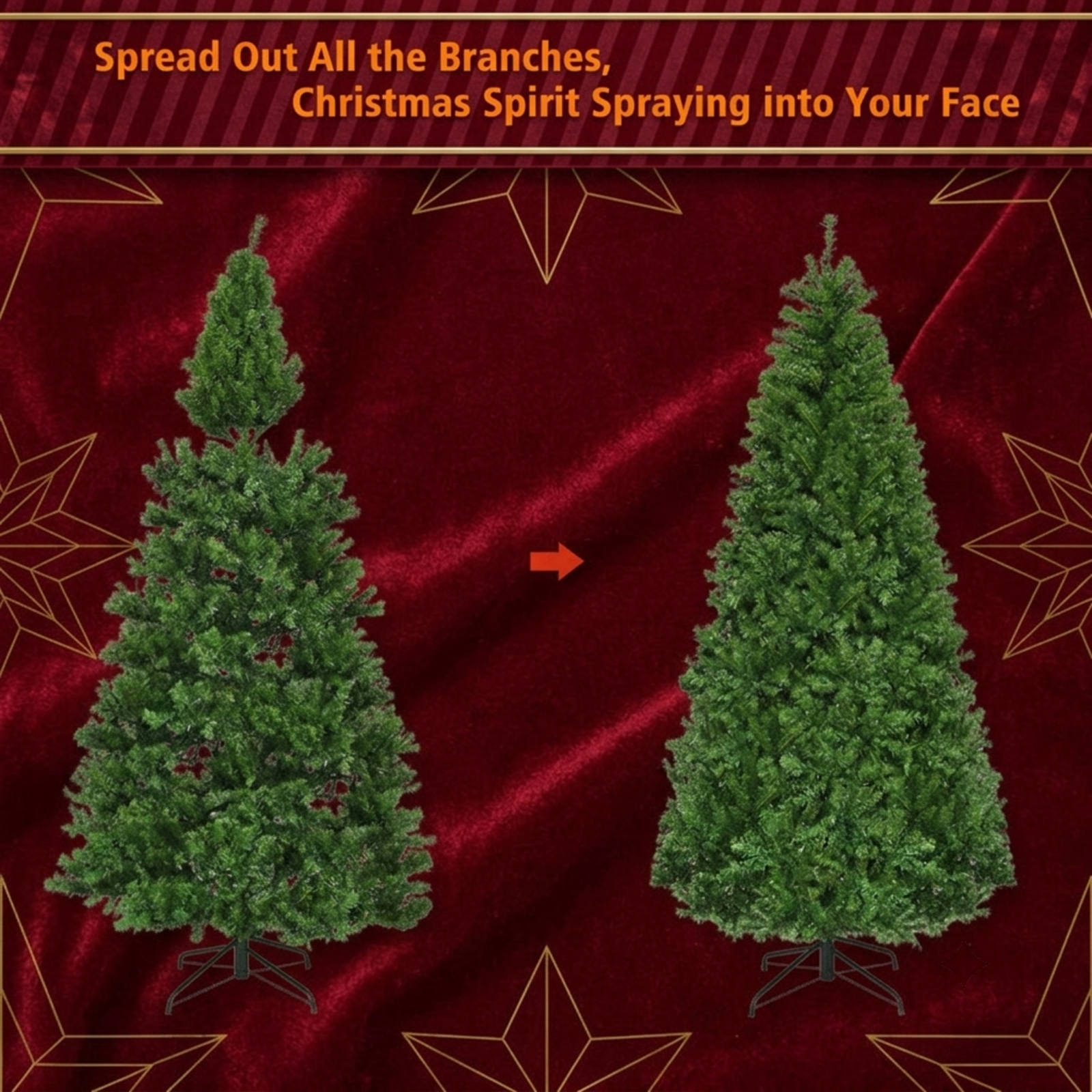 RUIE, 7 Foot Pre-Lit Tree, 7 ft Artificial Christmas Tree, 350 LED Lights, Green, 1000 Full Tips, for Home Holiday Xmas Decoration