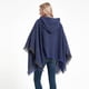 thumbnail image 5 of Capa con capucha a cuadros para mujer, poncho, capa con capucha, chal con borlas, 5 of 5