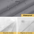 thumbnail image 4 of No Hook Grey Pure Color Shower Curtain with Snap in Liner Set, Aesthetics Contemporary Luxury Waterproof Fabric Bathroom Curtains with See Through Top Window, Hotel Style Modern 60 x 72 Inch, 4 of 9