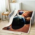 thumbnail image 2 of YST Galaxy Blanket for Boys Girls Universe Themed Decor Throw Blanket Outer Space Fleece Blanket, Solar System Fuzzy Blanket for Teens Kids Space Planet Print Sherpa Blanket 40“x50", 2 of 6