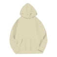 thumbnail image 7 of CAIVO Long Sleeve Hoodies For Women Cozy Relaxed Fit Hooded Sweatshirt With Front Pockets Casual Winter Pullover Solid Color Cold Weather Tops, 7 of 7