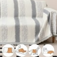 thumbnail image 4 of Sofa Cover, Couch Cover, Striped Stretch Slipcover, Non-Slip Sofa Protector, Pet Resistant, Soft Polyester Spandex, 6x4.26ft, 4 of 6