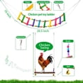 thumbnail image 6 of FUYGRCJ 6Pcs Chicken Toys Set Chewing Foraging Toys Parrot Playing Training Toys with Wooden Swing Fruit Vegetable Hanging Feeder Xylophone Mirror, 6 of 8