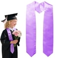 thumbnail image 2 of ZMKIAG 70 Inch Long Unisex Adult Plain Graduation Stole for Academic Commencements - Graduation Season Ribbon Etiquette Shoulder Strap, Pure Color Awarding Cape for Ceremony and Celebration, 2 of 9