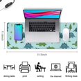 thumbnail image 5 of Long Mouse Pads for Desk,LightBlue Cartoon Dinosaurs NatureElements Desk Mats on Top Of Desks, Desk Mouse Pad Extra Large with 3mm Non-Slip Base and Stitched Edge for Gaming,Work,Home 31.5"x11.8", 5 of 5