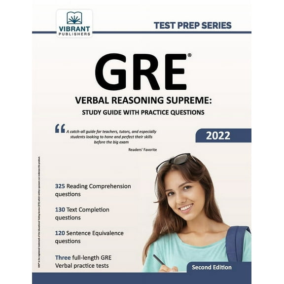 Test Prep GRE Verbal Reasoning Supreme: Study Guide with Practice Questions, (Paperback)