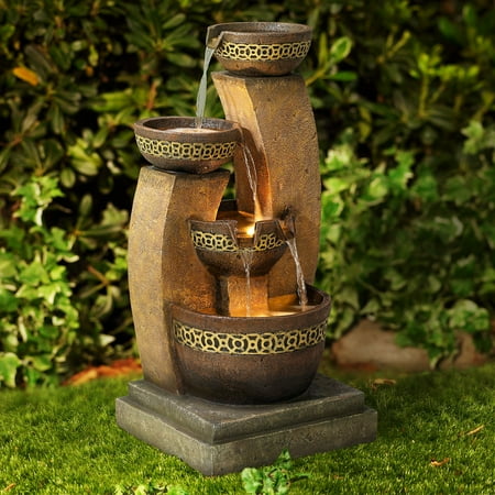 Front Yard Fountains For Sale John Timberland Outdoor Floor Water Fountain Four Bowl Cascading Waterfall 41