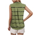 thumbnail image 6 of Kaemgyyd Women's Golf Tops Lightweight Sleeveless Button down Shirt Summer Fashion Stripe Collar Loose Tank Tee, 6 of 6