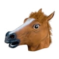 thumbnail image 3 of Máscara de cabeza de caballo para Halloween, máscara de animal para fiesta temática de actuación escénica, 3 of 10