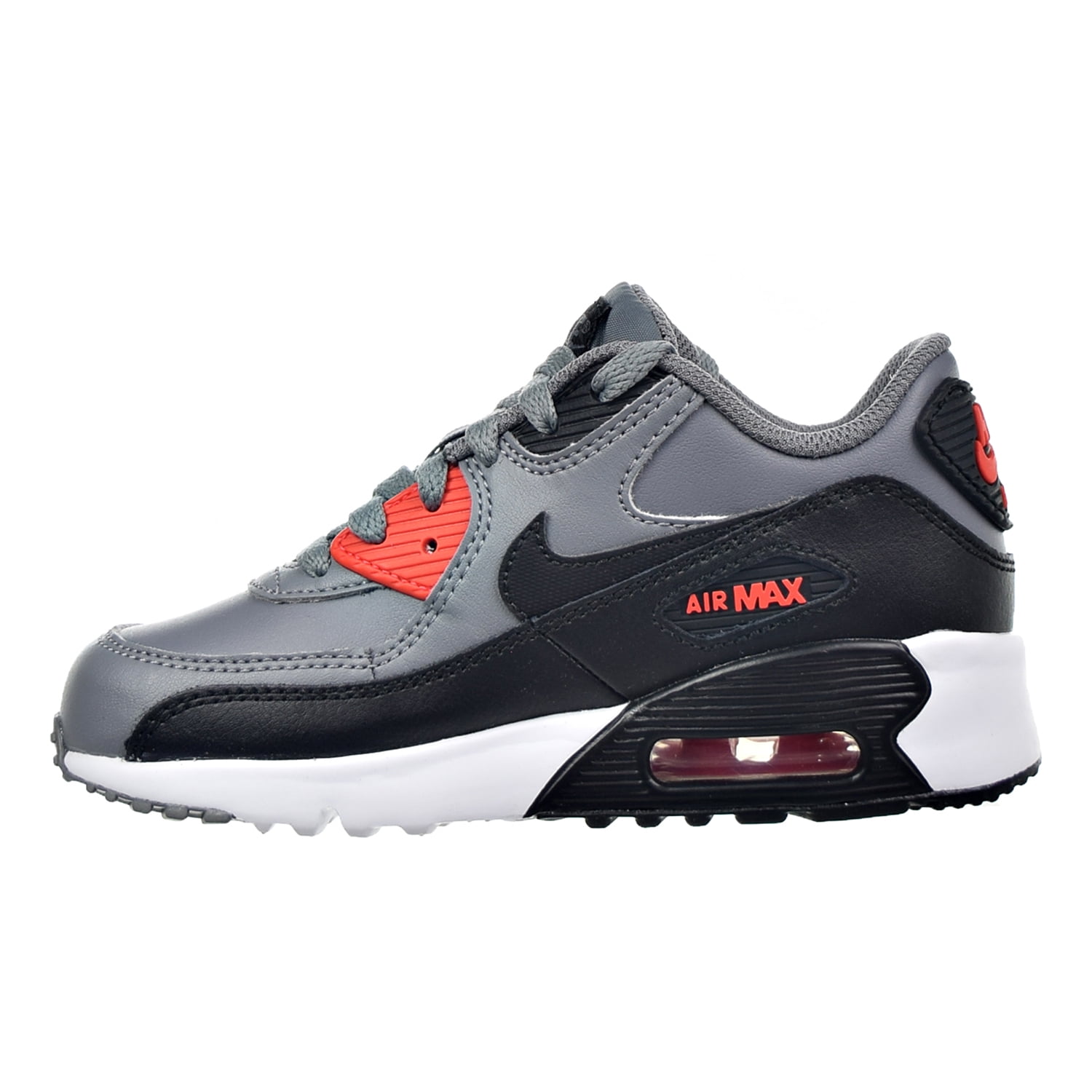 Nike Air Max 90 LTR(PS) Little Kid's Shoes Cool Grey/Black/Max Orange  833414-010