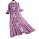 thumbnail image 1 of Vestido de dos piezas con mangas 3/4 y cuello redondo con estampado floral estilo bohemio para mujer de Qertyioot, 1 of 1