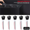 thumbnail image 2 of 5Pcs Car 20mm Mini Round Rocker Switch ON Off 12 Volt Toggle Switch 12V Automotive RV 2 Pin Switch 120V With Wire ,Easy to Install, 2 of 6