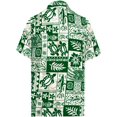 thumbnail image 2 of HAPPY BAY Men's Hawaiian Shirts Short Sleeve Button Down Shirt Men's Casual Shirts Vacation Tropical Beach Summer Shirts for Men Funny M Aloha Turtle, Green, 2 of 6