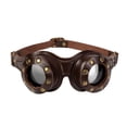 thumbnail image 2 of Gafas Vintage s, gafas de material cuero industriales, accesorios ajustables para caballero, lentes de cosplay para de Halloween, 2 of 8