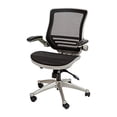 thumbnail image 2 of Flash Furniture Mid-Back Transparent Black Mesh Executive Swivel Office Chair with Graphite Silver Frame and Flip-Up Arms, 2 of 5