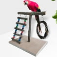 thumbnail image 3 of Pet Bird Play Stand Toy, Parrot Playground Ladder, Wood Perch Ejercicio de escalada para Cockatiel Pinzones Guacamayos , A 32x29x26cm Estilo A 32x29x26cm Yinane puesto de juego de pájaros, 3 of 7