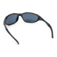 thumbnail image 4 of Mens Rimless Oval Round Sport Wrap Around Plastic Y2K Sunglasses Grey - Black, 4 of 4