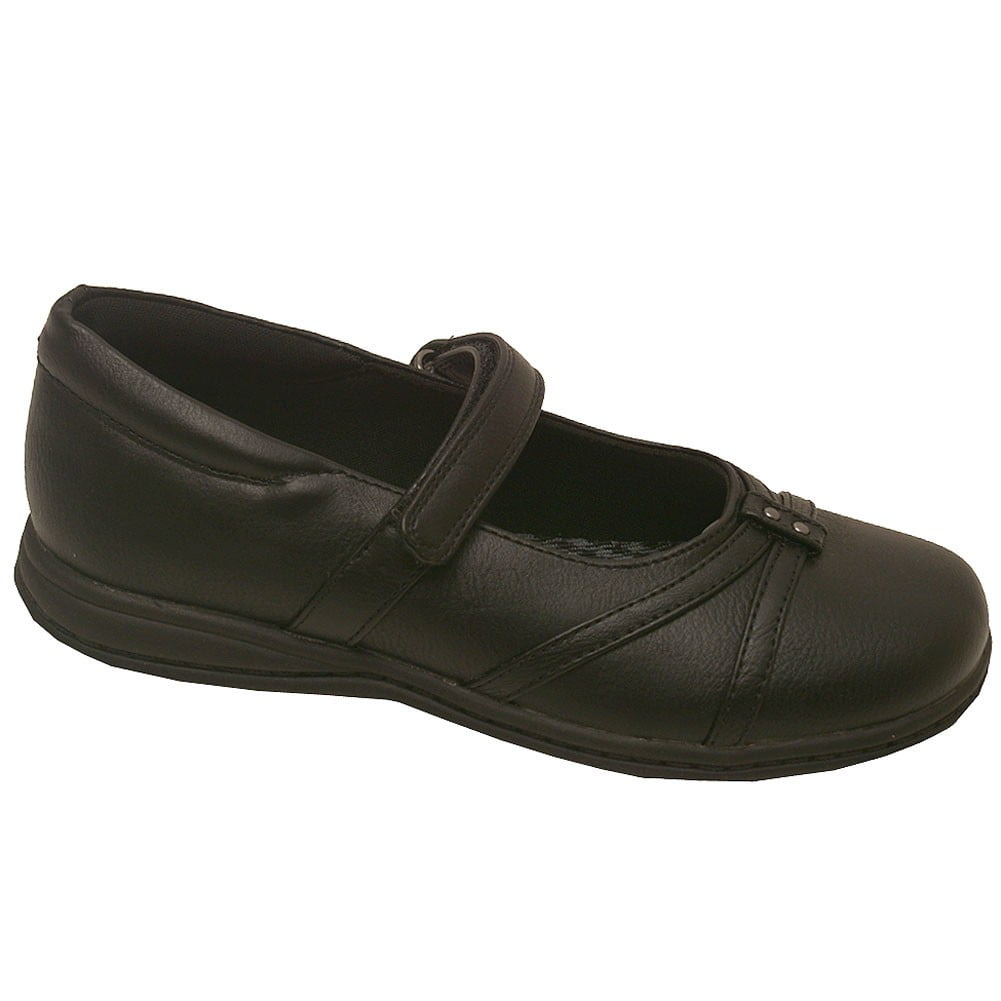girls black velcro shoes
