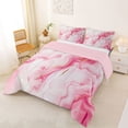 thumbnail image 2 of Homewish Pink Gold Marble Queen Comforter Set,Contemporary Aesthetic Comforter Sets Queen,Pink Reversible,3 Pieces,1 Comforter and 2 Pillowcases, 2 of 7