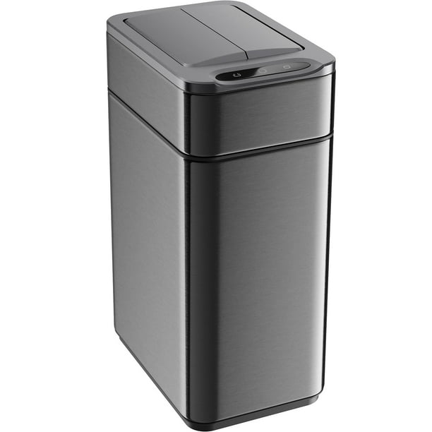 Bote de basura HomeLabs con sensor sin contacto y tapa retráctil de 9 litros