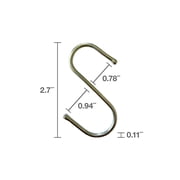 2.75 Ball End S-Hooks, 2-Pack, Zinc-Plated, Peerless Chain Company, #4735339D