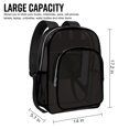 thumbnail image 3 of Mochila HEEYA de PVC transparente, resistente, negra, 3 of 7
