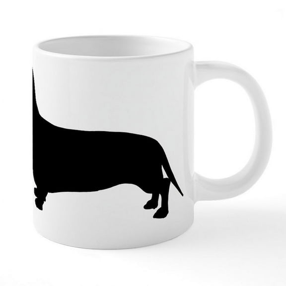 CafePress - Dachshund Silhouette - 20 Oz White Ceramic Mega Mug