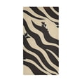 thumbnail image 6 of 2-Piece Polyester cotton Towel Set Absorbent Black and Beige Stripe Hand Towel Bath Towel Soft and Comfortable Machine Wash 28.3x14.4, 6 of 7