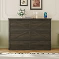 thumbnail image 5 of MODERNLUXE Full Size Murphy Bed with Charging Station,Farmhouse Murphy Cabinet Bed with Large Storage Drawer and Foldable Panel,Space-Saving Wall Bed for Multipurpose Guest Room or Home Office,Gray, 5 of 7