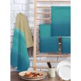 thumbnail image 2 of Teal Blue Ombre Kitchen Dish Towels for Drying Dishes Set of 4, Modern Abstract Gradient Art Waffle Weave Microfiber Hand Tea Bathroom Towels Quick Dry & Absorbent Towel 15.7x23.6, 2 of 7