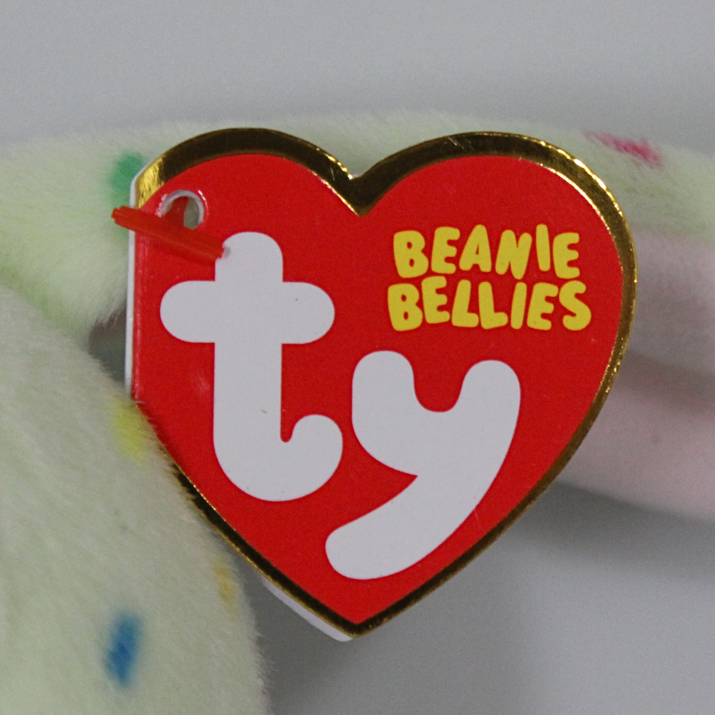 TY Beanie Bellies - Fern The Easter Bunny Green with Glitter Pink Eyes, Cuddly Plush Animals with Soft Belly Original Easter Special - 20 cm - T41514