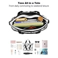 thumbnail image 4 of Tote Bag for Women - Cute Bulldog Shoulder Bag - Large Utility Work Duffle Bag with Zipper Handbag for Travel, Work, Sprots, 4 of 5