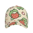 thumbnail image 2 of Daiia Frog Hold Strawberry Baseball Cap Men Women Classic Adjustable For Running Workout And Outdoor Activitie All Season Dad Hat Gift, 2 of 9