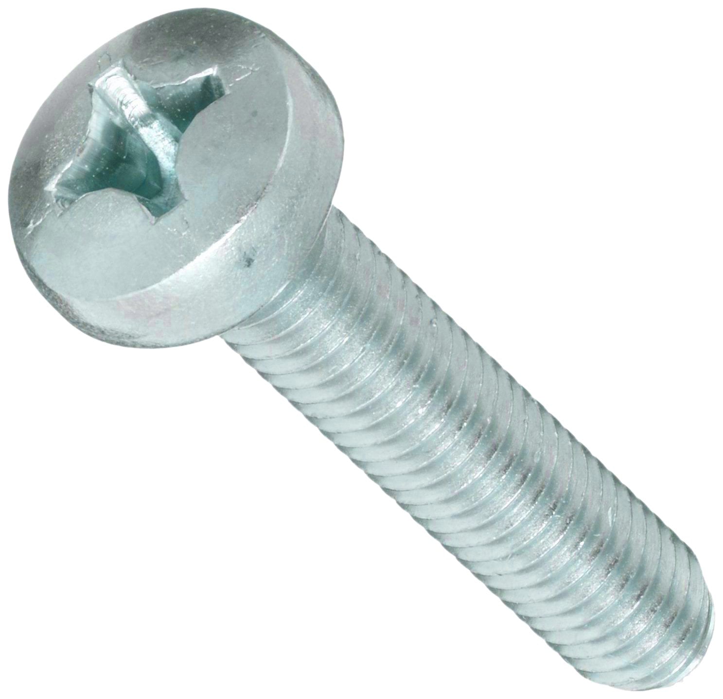 Zinc Plated Finish Pack of 100 Steel Machine Screw Phillips Drive Meets DIN 7985 20mm Length Fully Threaded M2-0.4 Metric Coarse Threads Pan Head 