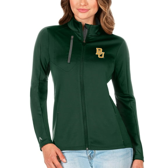 Women's Antigua Green/Graphite Baylor Bears Generation Full-Zip Jacket