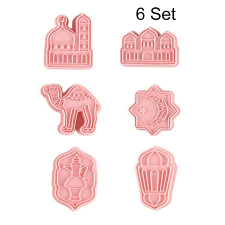 

6pcs Baking Non Stick ter Eid Mubarak Biscuit Set Kitchen Cookie Stamp