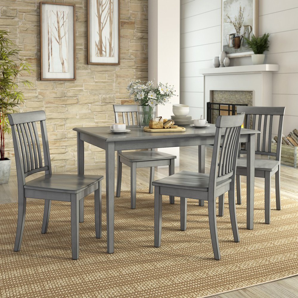 Lexington 5Piece Dining Set with 48" Dining Table and 4 Mission Back