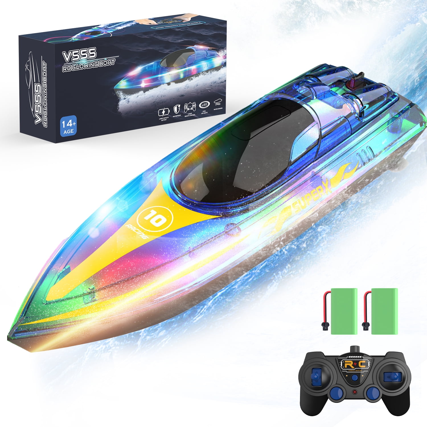Golden Bright 9305SR Full Function Radio Control Boat Red Walmart