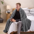 thumbnail image 5 of Bare Home Microplush Fleece Blanket - Waffle Texture - Fuzzy Microfleece - Soft & Plush - Full/Queen, Gray, 5 of 8