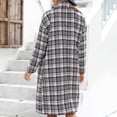 thumbnail image 4 of Womens'Autumn and Winter Fashion Plaid Jackets Plus Size New Style Plaid Shirt Loose Long-sleeved Casual Shirt Cardigan Windbreaker Jacket, 4 of 4