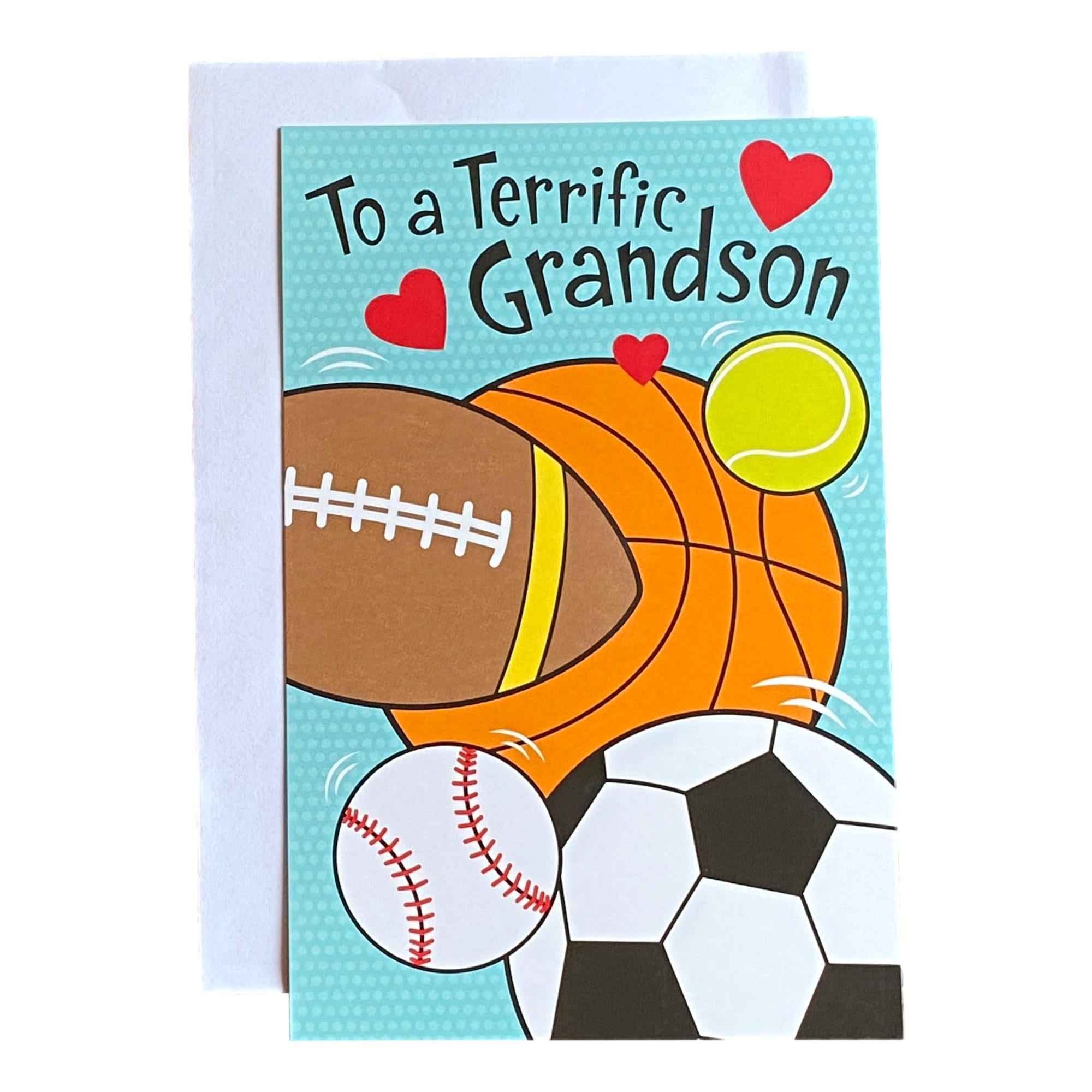 Valentine's Day Greeting Card for Young Grandson - To a Terrific ...