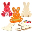 thumbnail image 2 of Recortes de de madera de Pascua, recortes de conejo de Pascua sin terminar para manualidades de Pascua, decoraciones de primavera de Pascua,, 2 of 9