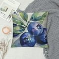 thumbnail image 2 of ONETECH Blueberry Pillows Nature Watercolor Painting Fruit Berries Green Leaves Throw Pillow Cover Decorative Pillow Case Square Cushion Accent Home, 2 of 5