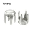 thumbnail image 3 of 100Pack 2mm Silver Round Dome Studs Metal Claw Beads Nailhead for Leather Craft Clothes Belt Bag Shoes, 3 of 6
