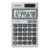 Casio SL300SV Casio SL300SV Pocket Calculator - 8 Digit(s) - Battery/Solar Powered - 0.3" x 2.8" x 4.6" - Silver