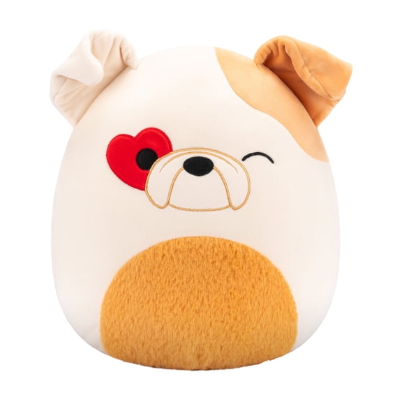 Squishmallows Original 16 inch Brock the Tan Bulldog with Heart Eye – Child's Ultra Soft Plush Toy