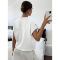thumbnail image 3 of Mothers Day T-shirts Flower Womens Crew Neck Clothes for Mom and Wife White M, 3 of 5