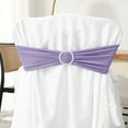 thumbnail image 5 of huanledash 10Pcs Chair Bowknot High Elastic Reusable Bright Color Wedding Ceremony Dining Chair Back Band Ribbon Home Decor, 5 of 8